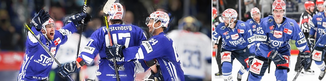 Spieler der Schwenninger Wild Wings auf dem Eis