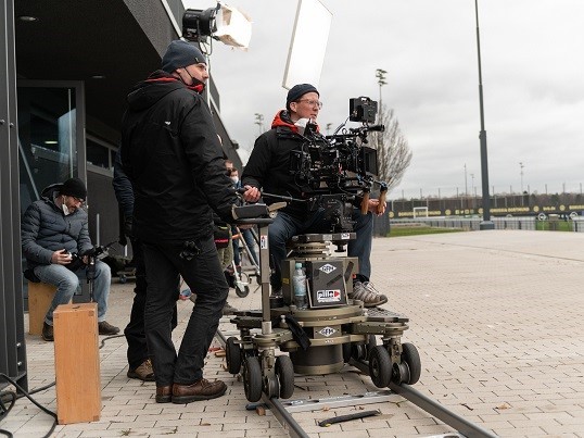 Camera man at the BVB-GLS-TV-Spot-Shooting